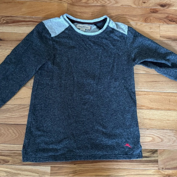 Tommy Bahama Fleece Pullover Sweatshirt small Gray Black - Picture 3 of 8